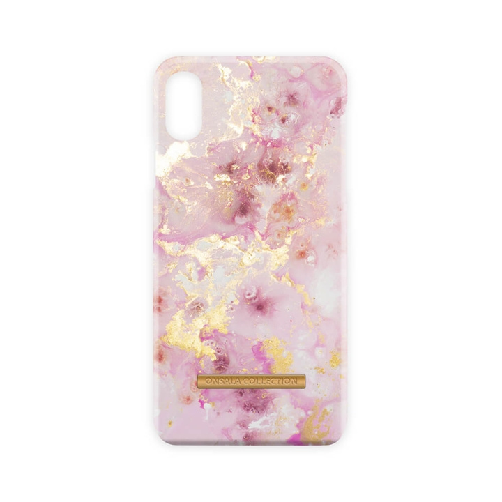 ONSALA COLLECTION Mobil Cover Shine RoseGold Marble iPhone XS MAX i gruppen SMARTPHONES & TABLETS / Mobil Beskyttelse / Apple / iPhone XS Max / Cover hos TP E-commerce Nordic AB (C12125)