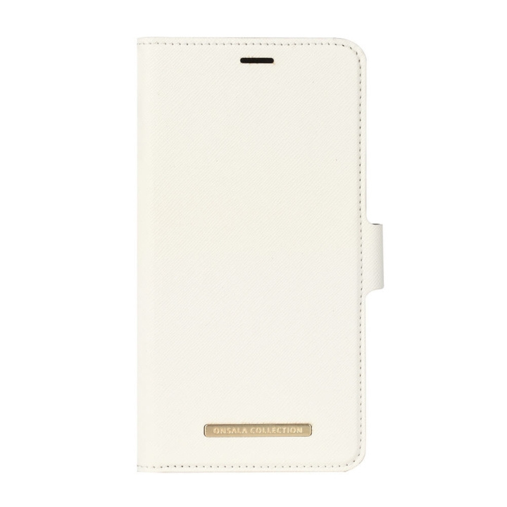 Onsala COLLECTION Wallet Saffiano White iPhone XS MAX i gruppen SMARTPHONES & TABLETS / Mobil Beskyttelse / Apple / iPhone XS Max / Cover hos TP E-commerce Nordic AB (C12152)