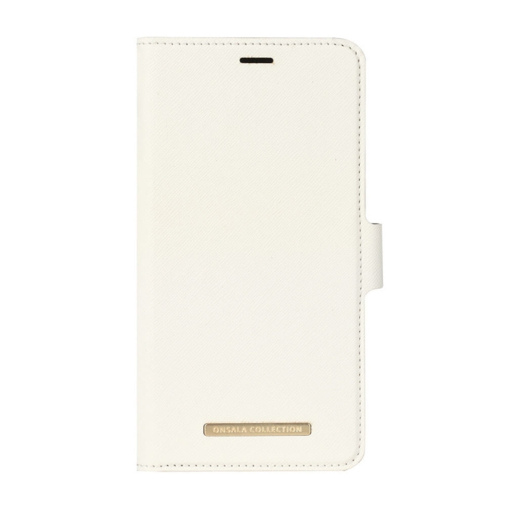 Onsala COLLECTION Mobilfodral Saffiano White iPhone Xs Max i gruppen SMARTPHONES & TABLETS / Mobil Beskyttelse / Apple / iPhone XS Max / Cover hos TP E-commerce Nordic AB (C12152)