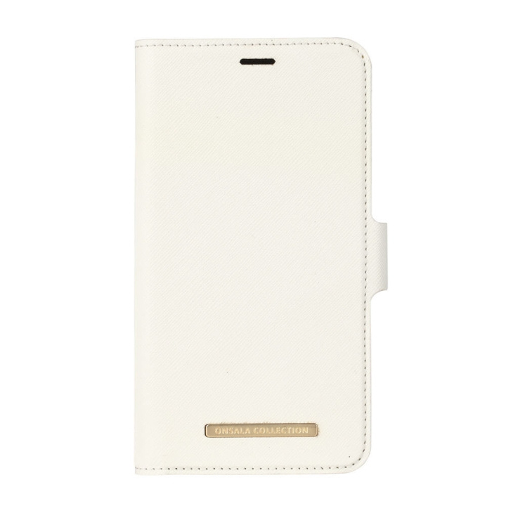 Onsala COLLECTION Wallet Saffiano White iPhone XR i gruppen SMARTPHONES & TABLETS / Mobil Beskyttelse / Apple / iPhone XR / Cover hos TP E-commerce Nordic AB (C12154)