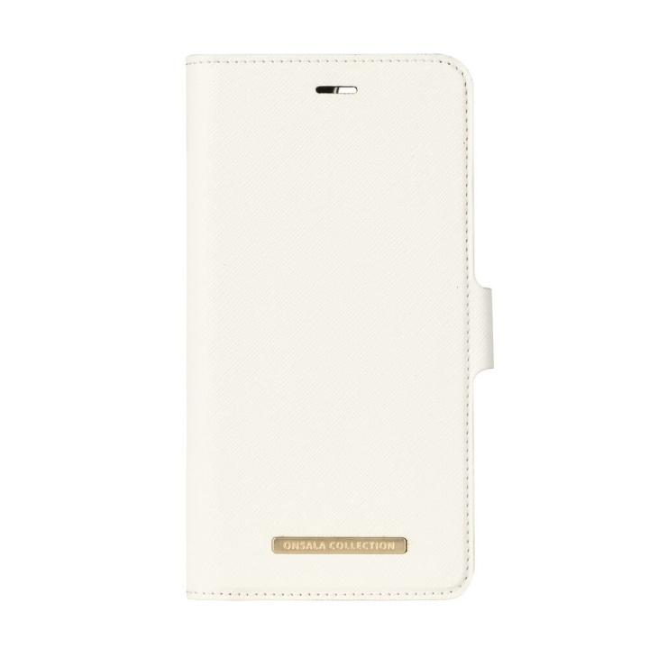 Onsala COLLECTION Wallet Saffiano White iPhone 6/7/8 PLUS i gruppen SMARTPHONES & TABLETS / Mobil Beskyttelse / Apple / iPhone 8 Plus / Cover hos TP E-commerce Nordic AB (C12157)