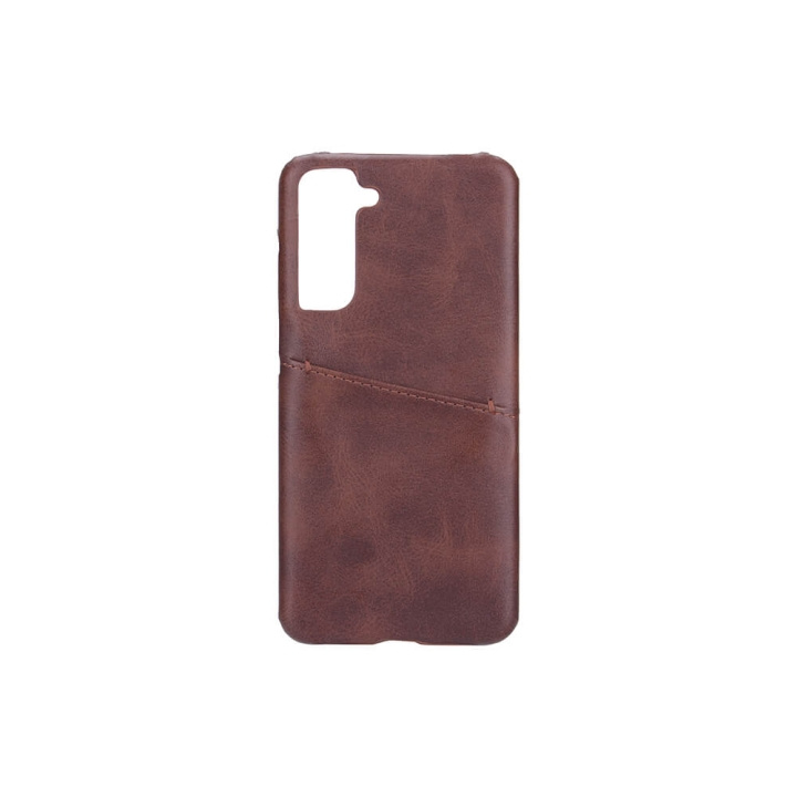 Onsala Mobilskal Brun med Kortfack Samsung S21FE 5G i gruppen SMARTPHONES & TABLETS / Mobil Beskyttelse / Samsung hos TP E-commerce Nordic AB (C12175)