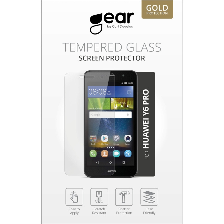 GEAR Hærdet Glas 2.5D Huawei Y6 Pro i gruppen SMARTPHONES & TABLETS / Mobil Beskyttelse / Huawei hos TP E-commerce Nordic AB (C12371)