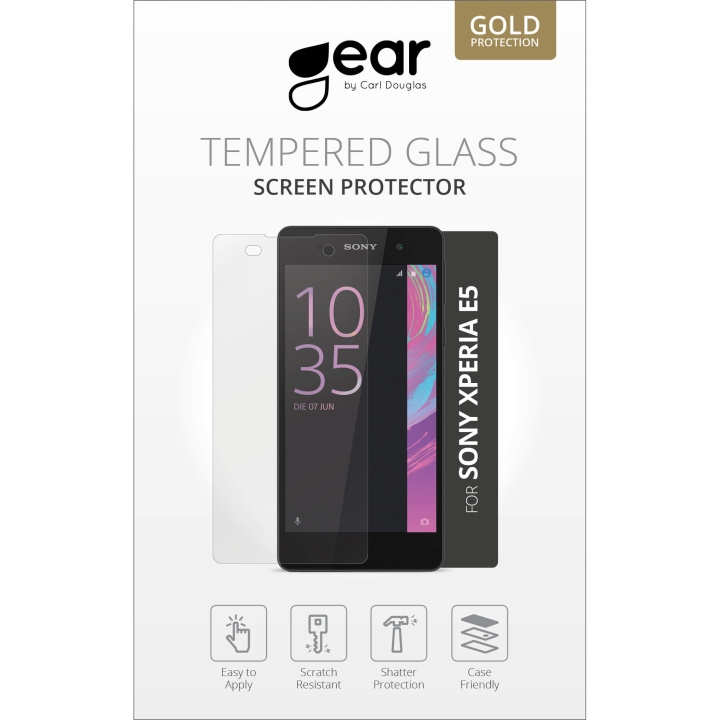 GEAR Hærdet Glas 2.5D Sony Xperia E5 i gruppen SMARTPHONES & TABLETS / Mobil Beskyttelse / Sony hos TP E-commerce Nordic AB (C12375)