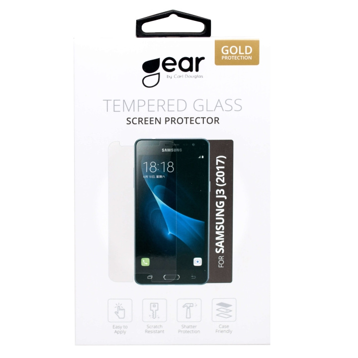 GEAR Hærdet Glas 3D Full Cover Sort Samsung J3 (2017) i gruppen SMARTPHONES & TABLETS / Mobil Beskyttelse / Samsung hos TP E-commerce Nordic AB (C12379)