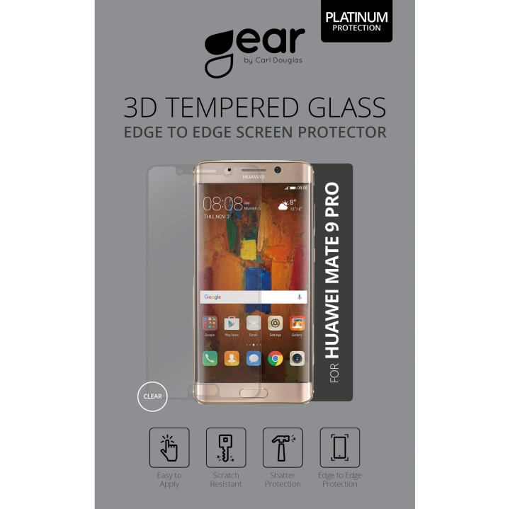 GEAR Hærdet Glas 3D Full Cover Sort Huawei Mate 9 Pro i gruppen SMARTPHONES & TABLETS / Mobil Beskyttelse / Huawei hos TP E-commerce Nordic AB (C12381)