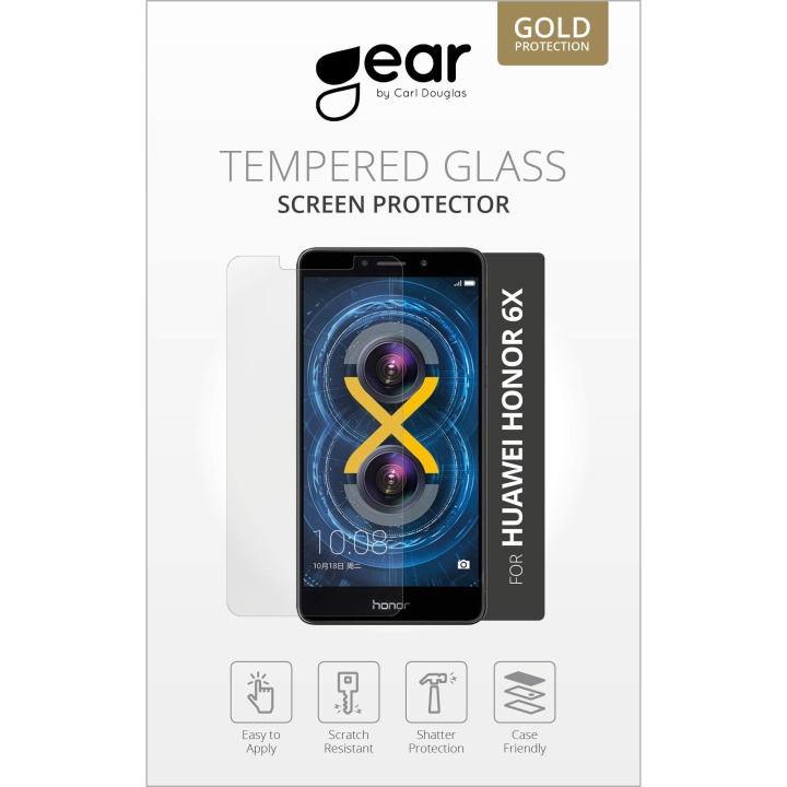 GEAR Hærdet Glas 2.5D Huawei Honor 6X i gruppen SMARTPHONES & TABLETS / Mobil Beskyttelse / Huawei hos TP E-commerce Nordic AB (C12382)