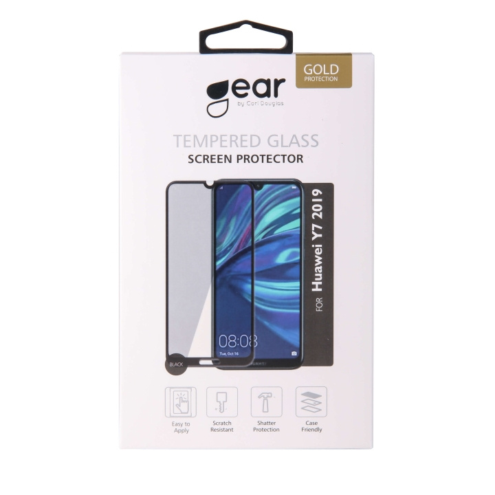 Gear Hærdet Glas 3D Full Cover Sort Huawei Y7 2019 i gruppen SMARTPHONES & TABLETS / Mobil Beskyttelse / Huawei/Honori hos TP E-commerce Nordic AB (C12411)