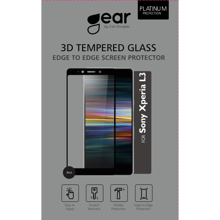 Gear Hærdet Glas 3D Full Cover Sort Sony L3 i gruppen SMARTPHONES & TABLETS / Mobil Beskyttelse / Sony hos TP E-commerce Nordic AB (C12413)