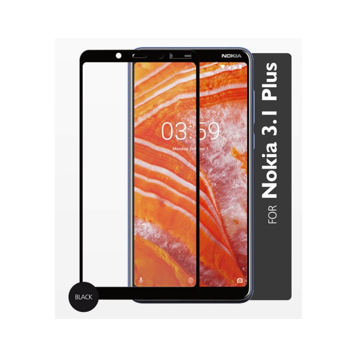Gear Hærdet Glas 2.5D Full Cover Nokia 3.1 Plus i gruppen SMARTPHONES & TABLETS / Mobil Beskyttelse / Nokia/Microsoft hos TP E-commerce Nordic AB (C12418)