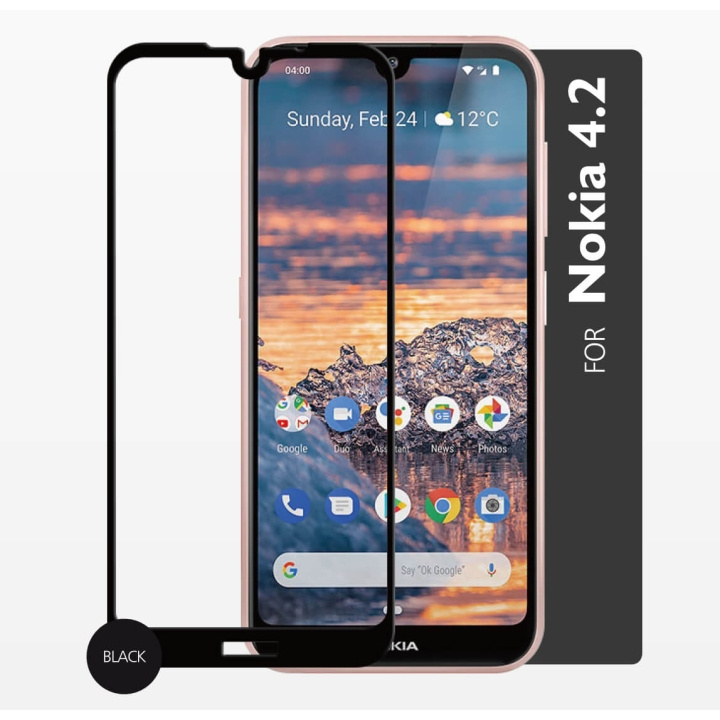 Gear Härdat Glas 2,5D Full Cover Nokia 4.2 i gruppen SMARTPHONES & TABLETS / Mobil Beskyttelse / Nokia/Microsoft hos TP E-commerce Nordic AB (C12424)