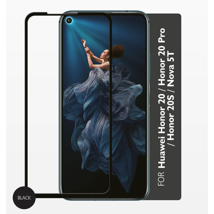 GEAR Hærdet Glas 2.5D Full Cover Huawei Honor 20/20s/20pro/Nova 5T 2019 i gruppen SMARTPHONES & TABLETS / Mobil Beskyttelse / Huawei hos TP E-commerce Nordic AB (C12429)