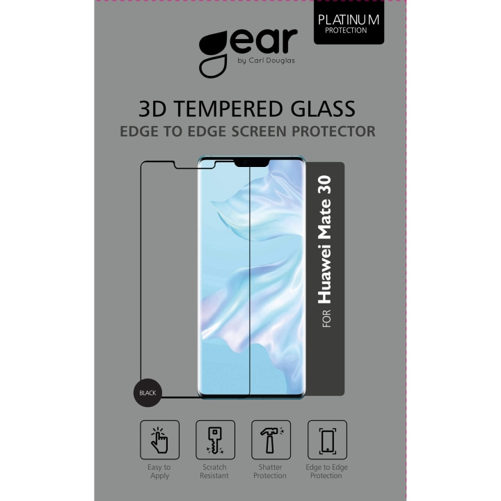 Gear Hærdet Glas 3D Full Cover Sort Huawei Mate 30 i gruppen SMARTPHONES & TABLETS / Mobil Beskyttelse / Huawei/Honori hos TP E-commerce Nordic AB (C12430)