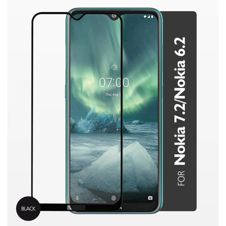 GEAR Hærdet Glas 2.5D Full Cover Nokia 7.2 i gruppen SMARTPHONES & TABLETS / Mobil Beskyttelse / Nokia/Microsoft hos TP E-commerce Nordic AB (C12434)