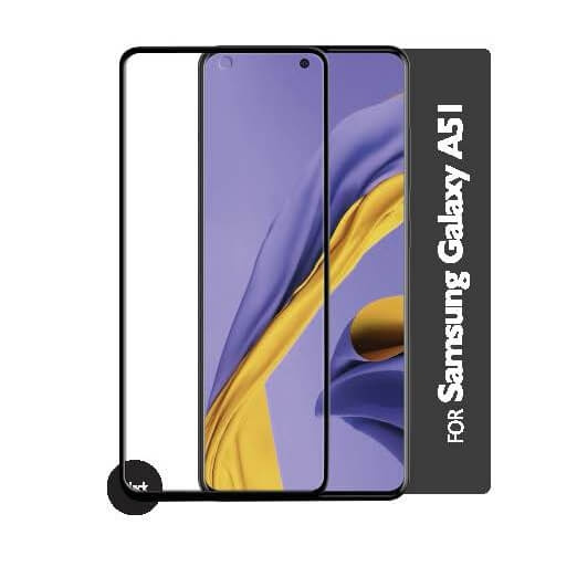 GEAR Hærdet Glas 3D Gummed Full Cover Sort Samsung A51 i gruppen SMARTPHONES & TABLETS / Mobil Beskyttelse / Samsung hos TP E-commerce Nordic AB (C12435)