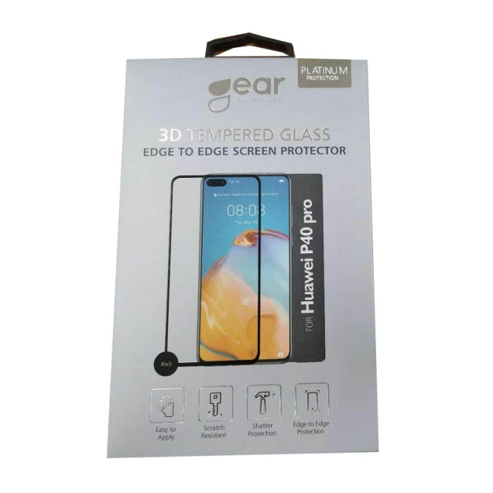 GEAR Hærdet Glas 2.5D Full Cover Huawei P40 Pro i gruppen SMARTPHONES & TABLETS / Mobil Beskyttelse / Huawei hos TP E-commerce Nordic AB (C12441)