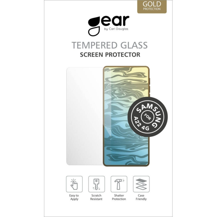 GEAR Hærdet Glas 2.5D Samsung A22 4G i gruppen SMARTPHONES & TABLETS / Mobil Beskyttelse / Samsung hos TP E-commerce Nordic AB (C12449)