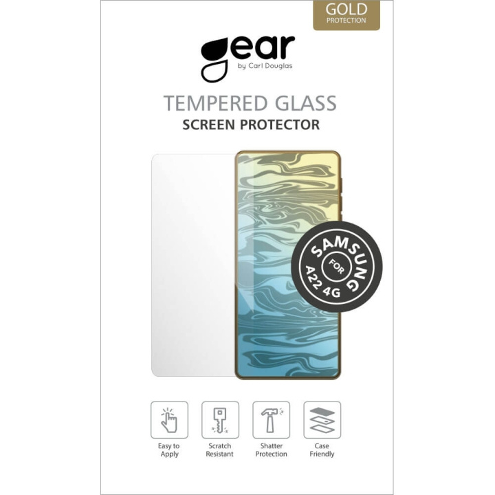 Gear Härdat Glas 2.5D Samsung A22 4G i gruppen SMARTPHONES & TABLETS / Mobil Beskyttelse / Samsung hos TP E-commerce Nordic AB (C12449)