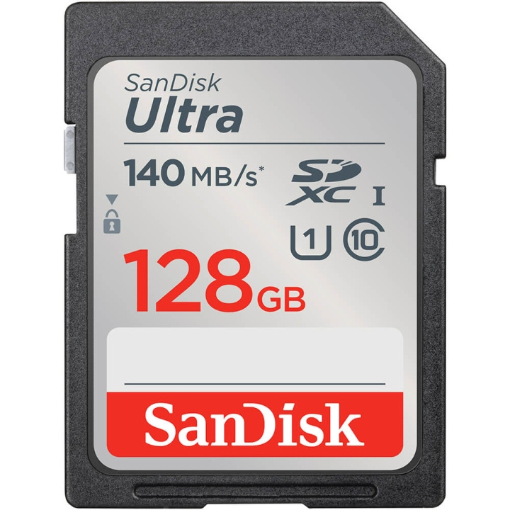 SanDisk Hukommelseskort SDXC Ultra 128GB 140MB/s i gruppen HJEMMEELEKTRONIK / Lagringsmedier / Hukommelseskort / SD/SDHC/SDXC hos TP E-commerce Nordic AB (C12626)