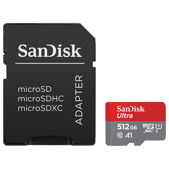 SanDisk MicroSDXC Mobile Ultra 512GB 150MB/s UHS-I Adap i gruppen HJEMMEELEKTRONIK / Lagringsmedier / Hukommelseskort / MicroSD/HC/XC hos TP E-commerce Nordic AB (C12630)