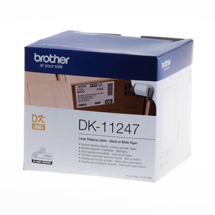 Brother Labels DK11247 103x164mm Sort på Hvid i gruppen COMPUTERTILBEHØR / Printere og tilbehør / Printere / Zebra & Label Printere hos TP E-commerce Nordic AB (C12644)