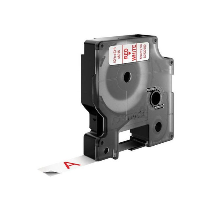 DYMO Ribbon S0720550 45015 12mm Red on White i gruppen COMPUTERTILBEHØR / Printere og tilbehør / Printere / Labelmaskiner og tilbehør / Tape hos TP E-commerce Nordic AB (C12697)