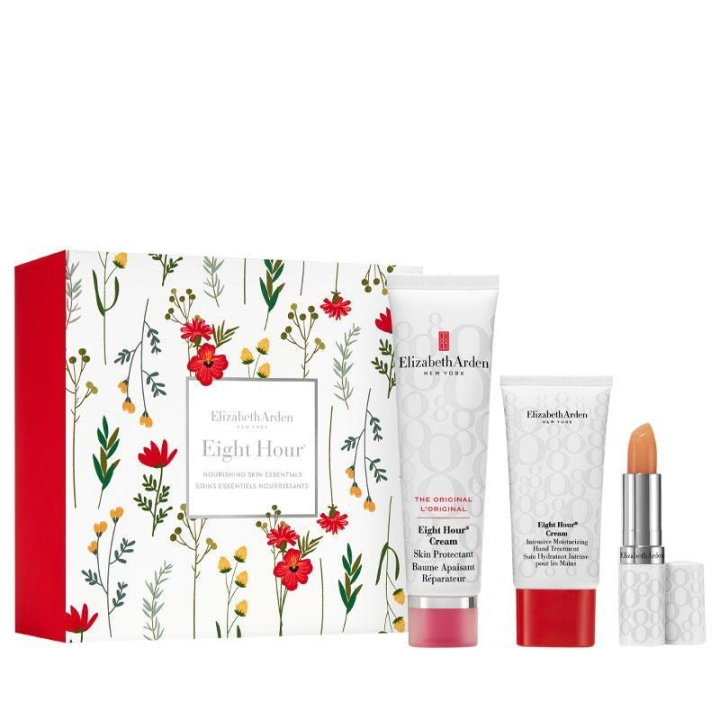 Giftset Floral Elizabeth Arden Eight Hour Cream Skin Protectant 50ml + Intensive Moisturising Hand Treatment 30ml + Lip Protectant SPF15 3,7g i gruppen SKØNHED & HELSE / Hudpleje / Ansigt / Dagcreme hos TP E-commerce Nordic AB (C12865)
