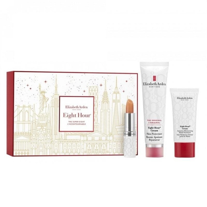 Giftset Elizabeth Arden Eight Hour Cream Skin Protectant 50ml + Intensive Moisturising Hand Treatment 30ml + Lip Protectant SPF15 3,7g i gruppen SKØNHED & HELSE / Hudpleje / Ansigt / Dagcreme hos TP E-commerce Nordic AB (C12866)