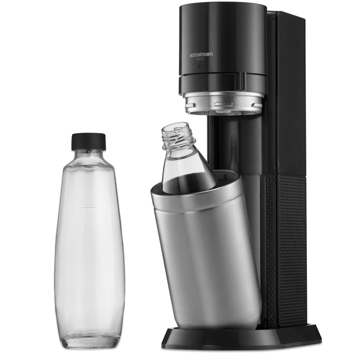 SodaStream Kolsyremaskin DUO Black inkl. 1x Glasflaska & 1x Plastflaska i gruppen HJEM, HUS & HAVE / Husholdningsapparater / Vand & Juice / Kulsyremaskiner / Kulsyremaskiner hos TP E-commerce Nordic AB (C13020)