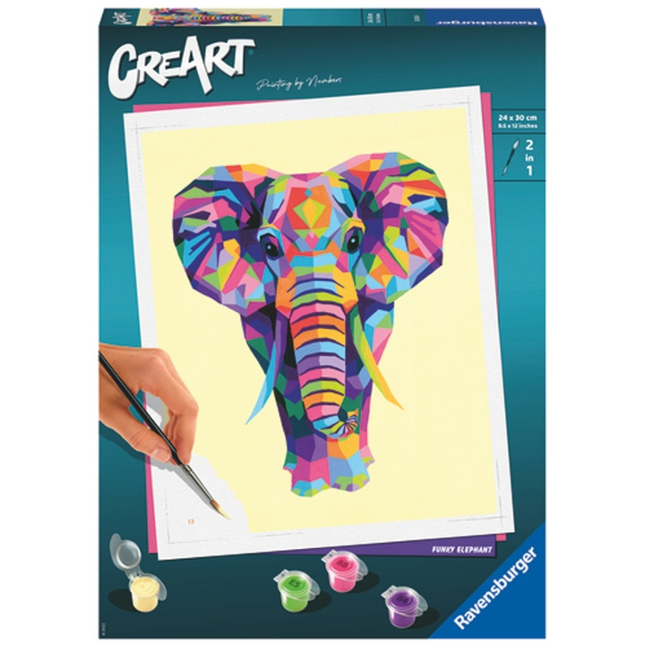 Ravensburger CreArt Funky Elephant i gruppen LEGETØJ, BØRN & BABY / Legetøj / Hobbyartikler hos TP E-commerce Nordic AB (C13036)