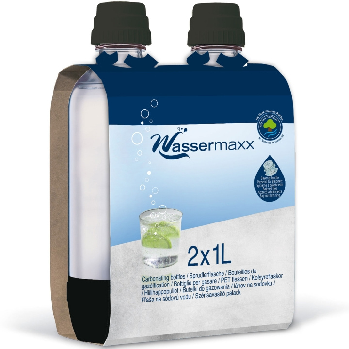 SodaStream 2x1L Wassermaxx flaskor i gruppen HJEM, HUS & HAVE / Husholdningsapparater / Vand & Juice / Kulsyremaskiner / Tilbehør hos TP E-commerce Nordic AB (C13050)