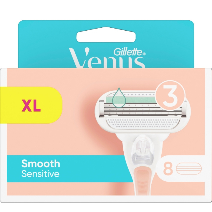 Gillette Venus Rakblad Smooth Sensitive 8st i gruppen SKØNHED & HELSE / Hår og styling / Barbering og trimning / Barberskraber og tilbehør hos TP E-commerce Nordic AB (C13117)