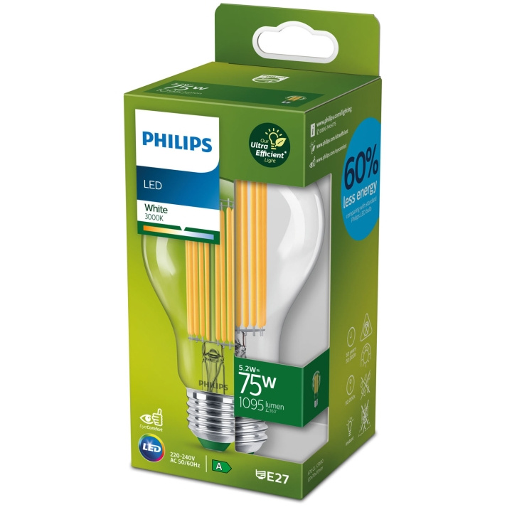 Philips LED E27 Normal 75W Klar 1095lm Energiklass A i gruppen HJEMMEELEKTRONIK / Lys / LED lamper hos TP E-commerce Nordic AB (C13217)