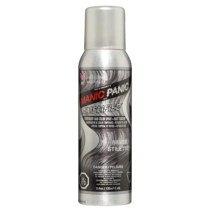 Manic Panic Temporary Color Spray Silver Stiletto i gruppen SKØNHED & HELSE / Hår og styling / Hårpleje / Hårfarve / Hårfarve & Farve bombe hos TP E-commerce Nordic AB (C13297)