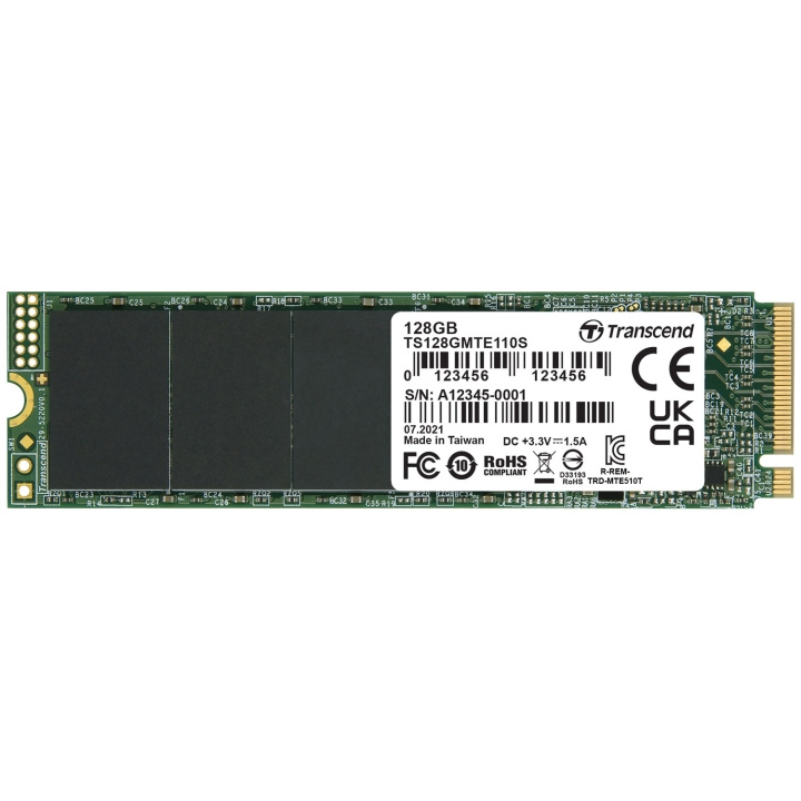 Transcend PCIe M.2 SSD Gen3 x4 NVMe 128Gb (R1500/W550) i gruppen COMPUTERTILBEHØR / Computerkomponenter / Harddiske / SSD hos TP E-commerce Nordic AB (C13601)