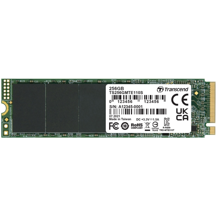 Transcend PCIe M.2 SSD Gen3 x4 NVMe 256Gb (R1600/W1000) i gruppen COMPUTERTILBEHØR / Computerkomponenter / Harddiske / SSD hos TP E-commerce Nordic AB (C13605)