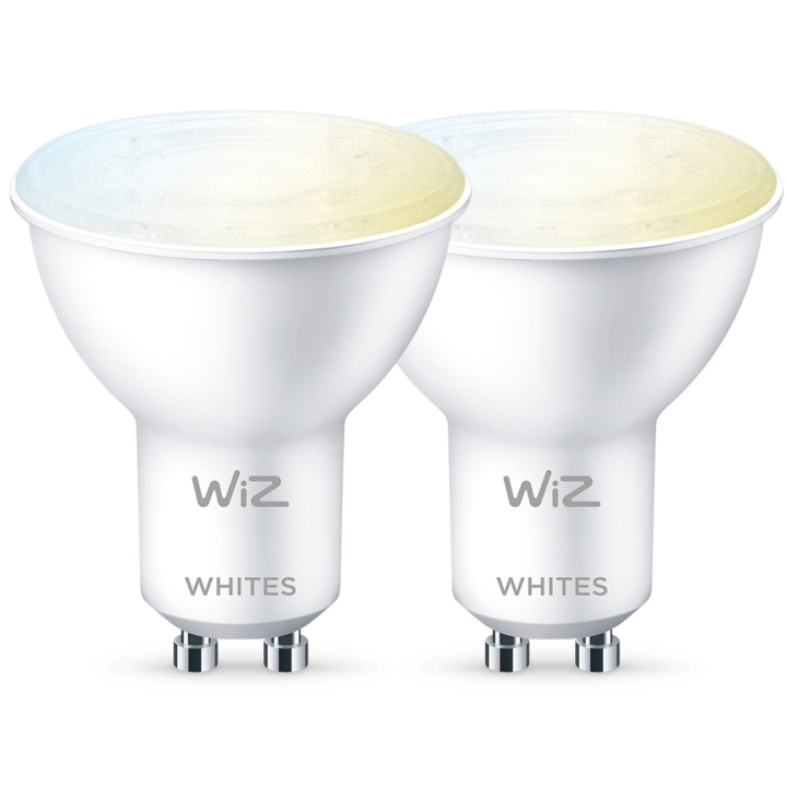 WiZ 2-pack WiFi Smart LED GU10 50W Varm-kallvit i gruppen HJEMMEELEKTRONIK / Lys / LED lamper hos TP E-commerce Nordic AB (C13665)