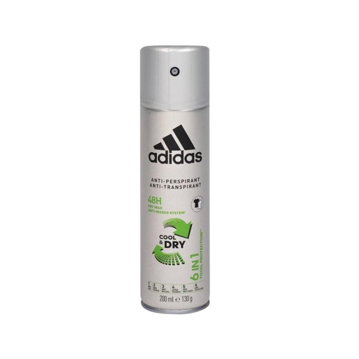 Adidas 6in1 Cool & Dry 48h Antiperspirant 200ml i gruppen SKØNHED & HELSE / Duft & Parfume / Deodorant / Deo for ham hos TP E-commerce Nordic AB (C13706)