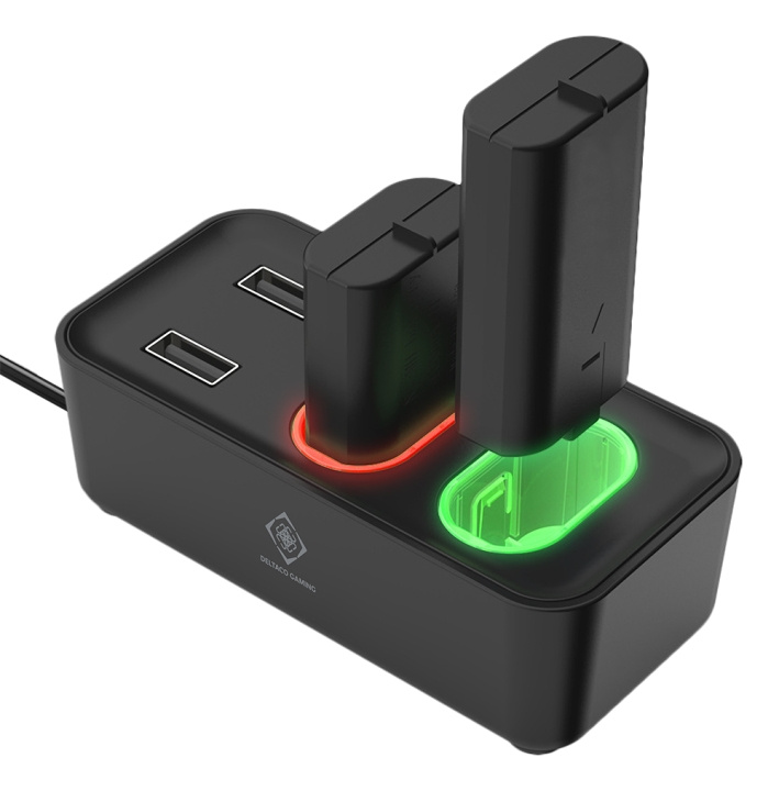 DELTACO GAMING XBOX Charging station for up to two battery packs, i gruppen HJEMMEELEKTRONIK / Spilkonsoller og tilbehør / Øvrige spil hos TP E-commerce Nordic AB (C13811)