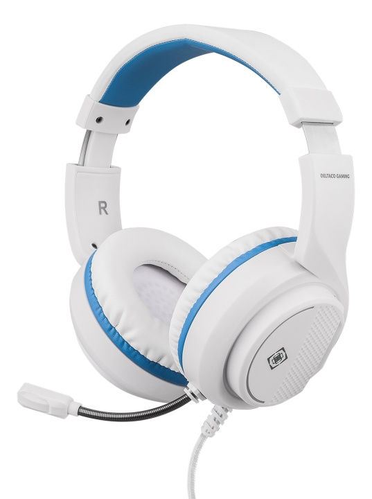 DELTACO GAMING Stereo Gaming Headset for PS5, 1x 3.5mm connector,white i gruppen COMPUTERTILBEHØR / GAMING / Headset hos TP E-commerce Nordic AB (C13816)
