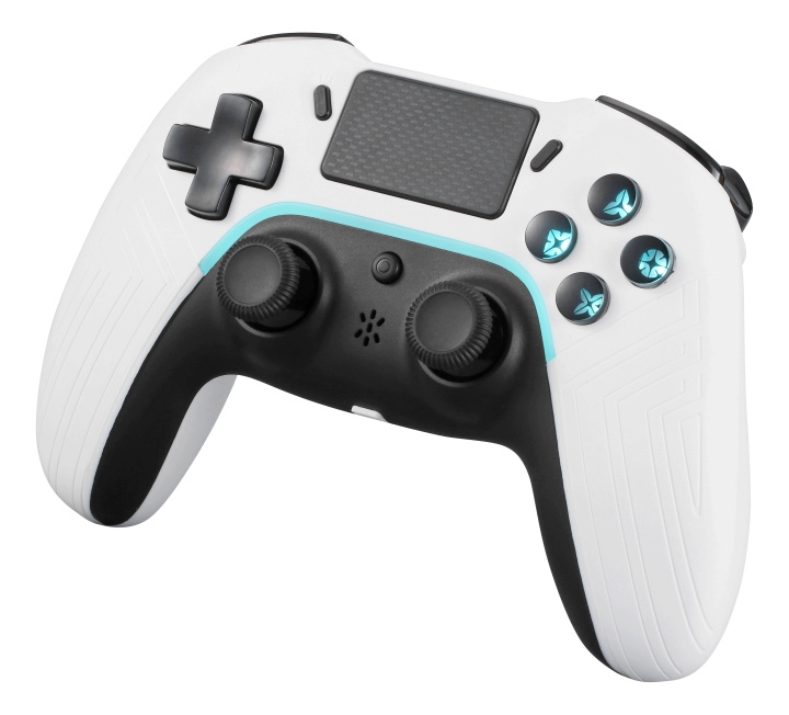 deLTACO GAMING Playstation 4 bluetooth controller, white i gruppen HJEMMEELEKTRONIK / Spilkonsoller og tilbehør / Sony PlayStation 4 / Tilbehør hos TP E-commerce Nordic AB (C13825)