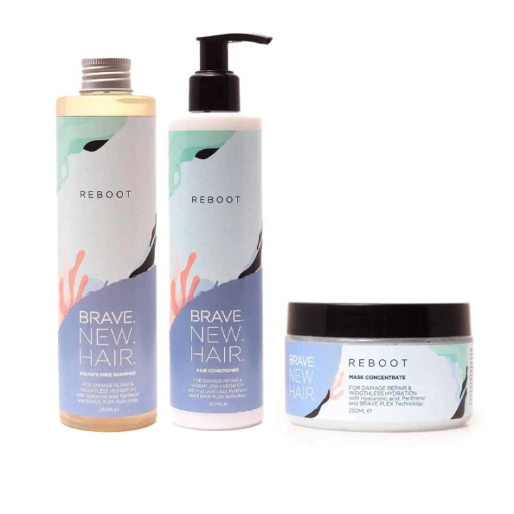 3-pack Brave. New. Hair. Reboot Schampoo + Conditioner + Mask i gruppen SKØNHED & HELSE / Hår og styling / Hårpleje / Shampoo hos TP E-commerce Nordic AB (C13882)