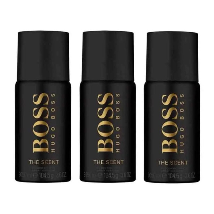 3-pack Hugo Boss The Scent Deo Spray 150ml i gruppen SKØNHED & HELSE / Duft & Parfume / Deodorant / Deo for ham hos TP E-commerce Nordic AB (C13885)