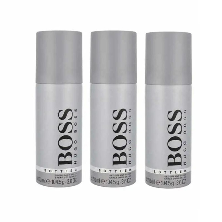 3-pack Hugo Boss Bottled Deo Spray 150ml i gruppen SKØNHED & HELSE / Duft & Parfume / Deodorant / Deo for ham hos TP E-commerce Nordic AB (C13891)