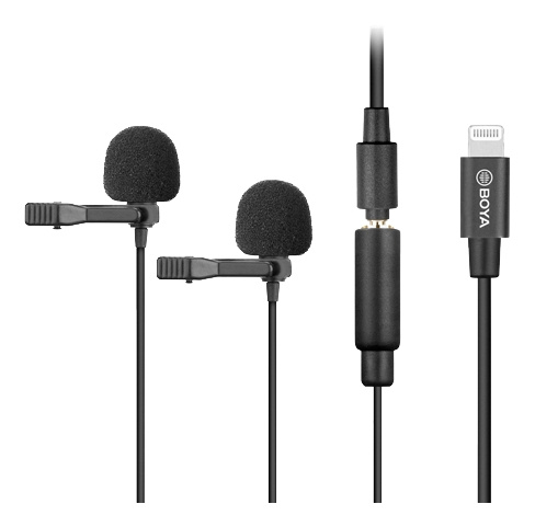 BOYA Dual-microphone for iOS device i gruppen HJEMMEELEKTRONIK / Lyd & billede / Håndholdte mikrofoner hos TP E-commerce Nordic AB (C13943)