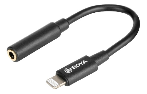 BOYA 3.5mm Female TRRS to Male lightning adapter cable i gruppen SMARTPHONES & TABLETS / Opladere og kabler / Adaptere hos TP E-commerce Nordic AB (C13952)