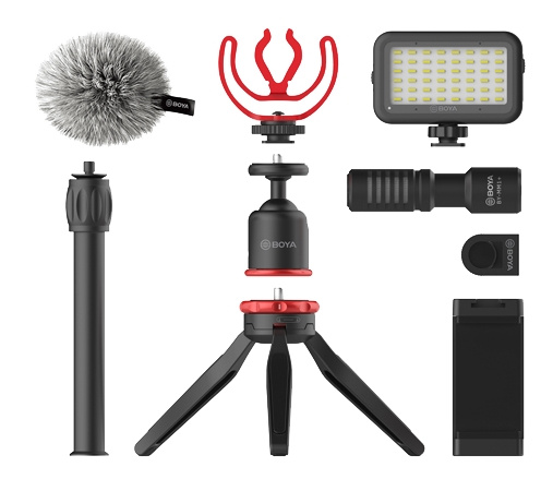 BOYA Vlogging Kit 2 i gruppen HJEMMEELEKTRONIK / Lyd & billede / Håndholdte mikrofoner hos TP E-commerce Nordic AB (C13964)