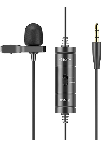 Boya Lavalier Microphone BY-M1S black i gruppen HJEMMEELEKTRONIK / Lyd & billede / Håndholdte mikrofoner hos TP E-commerce Nordic AB (C13996)