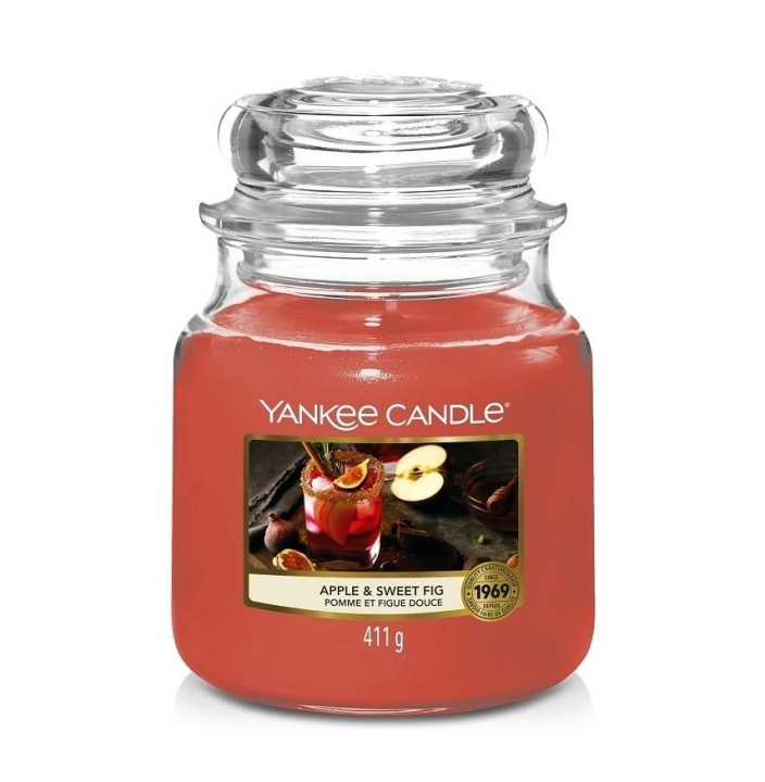 Yankee Candle Classic Medium Jar Apple and Sweet Fig 411g i gruppen SKØNHED & HELSE / Duft & Parfume / Øvrig duft / Duftlys hos TP E-commerce Nordic AB (C14059)