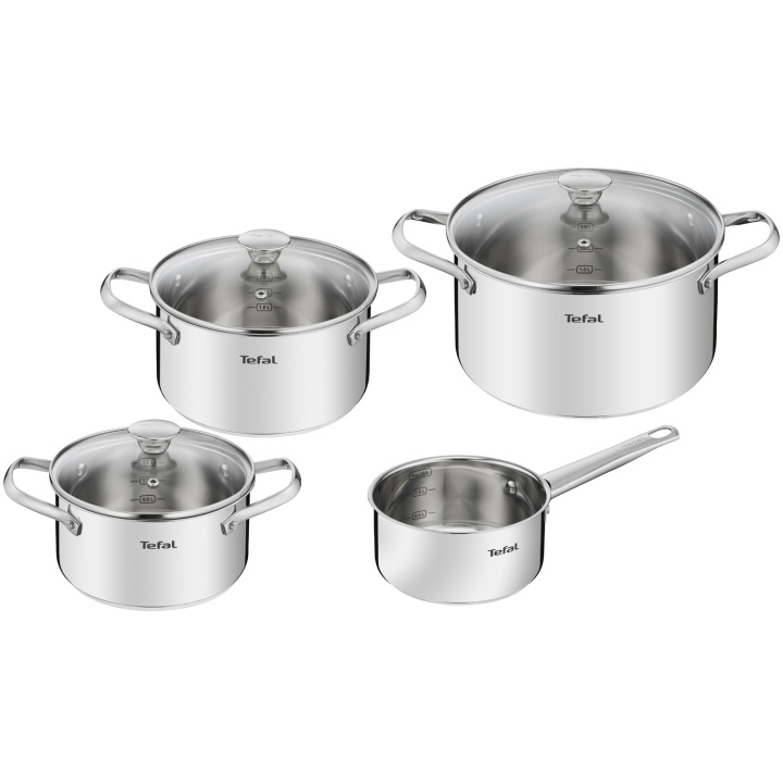 Tefal Cook eat Set 7 delar rostfritt i gruppen HJEM, HUS & HAVE / Køkkenredskaber / Gryder og kasseroller hos TP E-commerce Nordic AB (C14063)